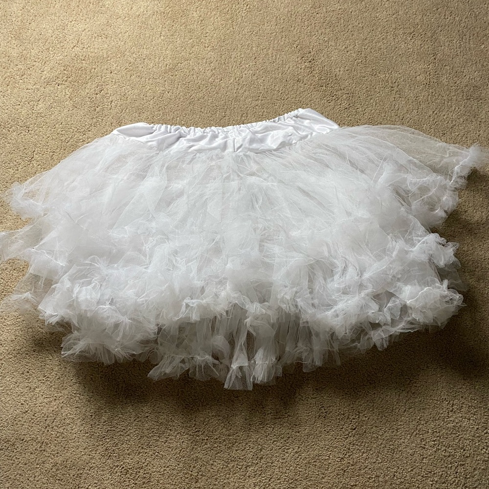 White fluffy tutu